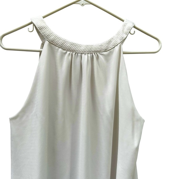 Skies are Blue Ivory Halter Blouse Sleeveless Lined Tank L - Picture 7 of 8